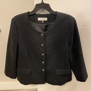 Kasper Petite Charcoal Gray Blazer